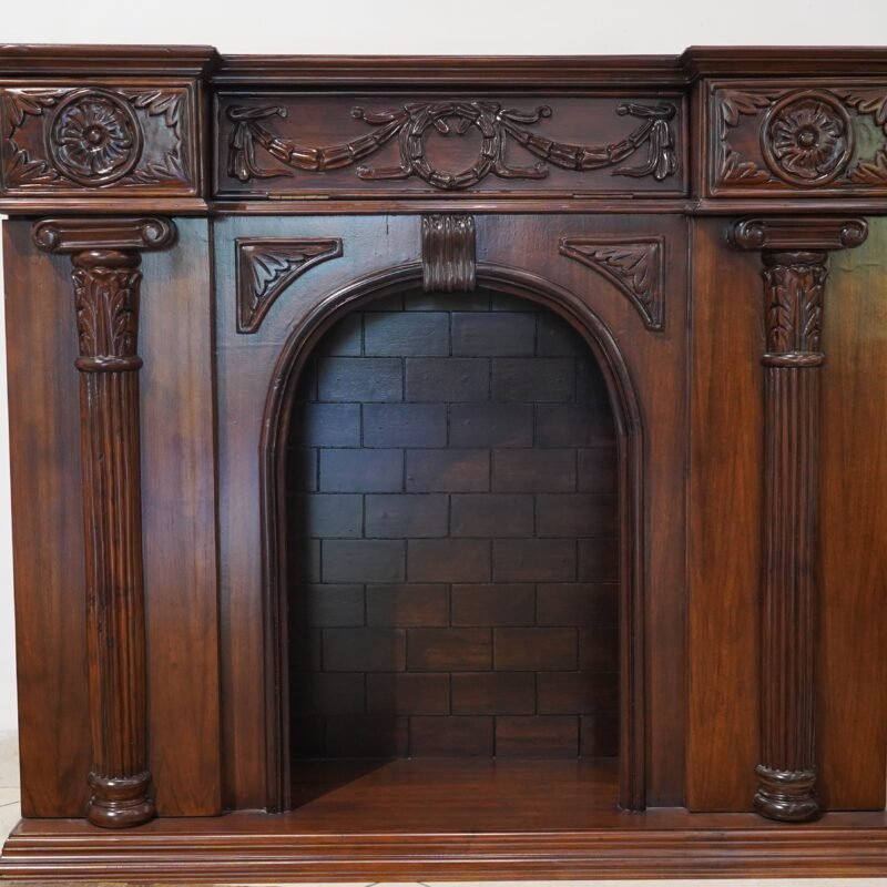 Wooden Fireplace (TM-FP-001) Size (4' × 12"× 4')